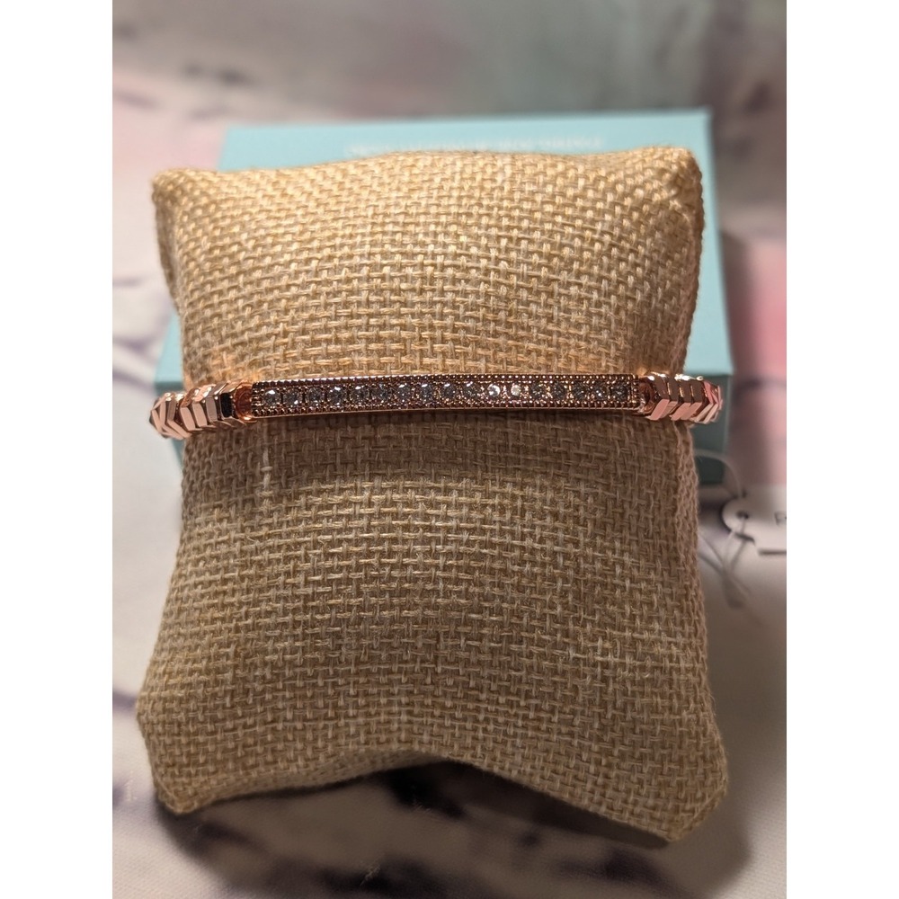 Park Lane Serena Bracelet in Rose‎ Gold Tone Crystal Accents Stretchy NIB